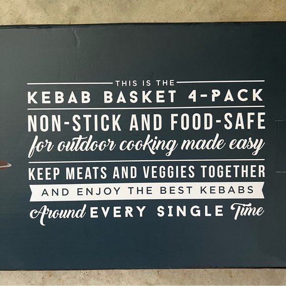 Hammer+Axe 4-Piece Kebab Basket, Non-Stick For Outdoor Grilling NWT - Picture 9 of 11